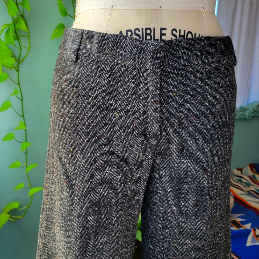 Poleci Wide Leg Tweed Slack Pants, Size 2